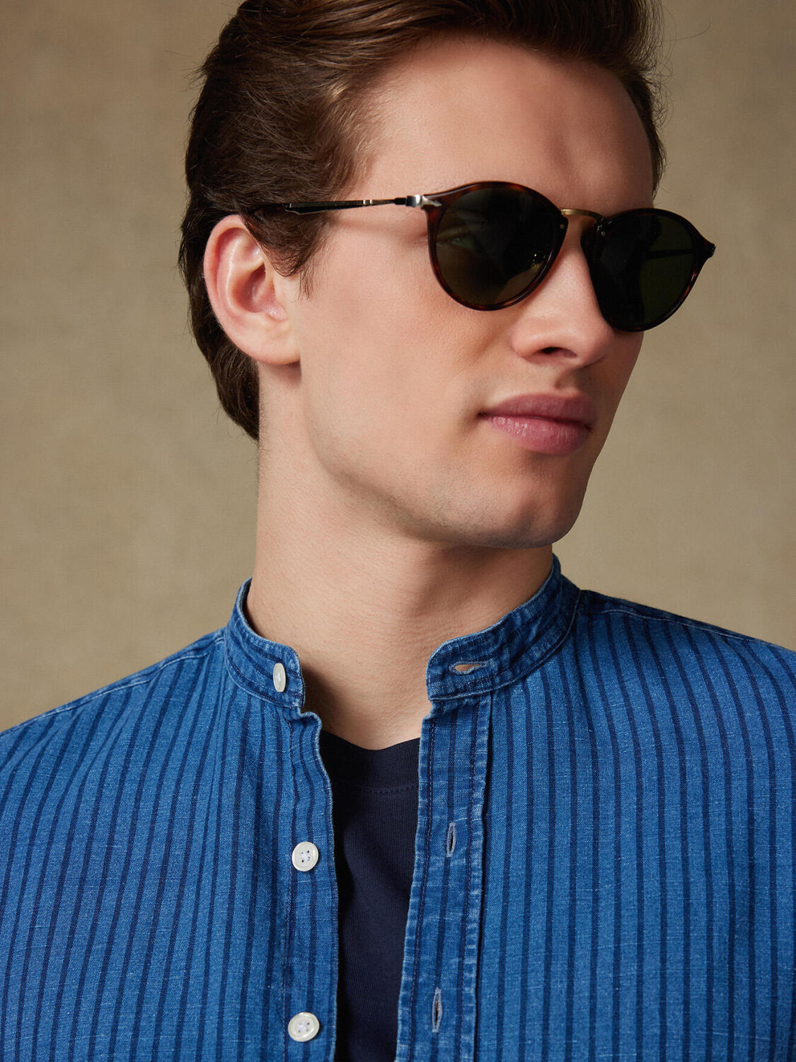 Willow poloshirt in indigo strepen