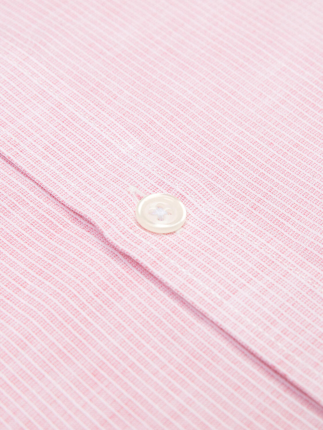 Camisa con cuello mao Zack de lino rosa