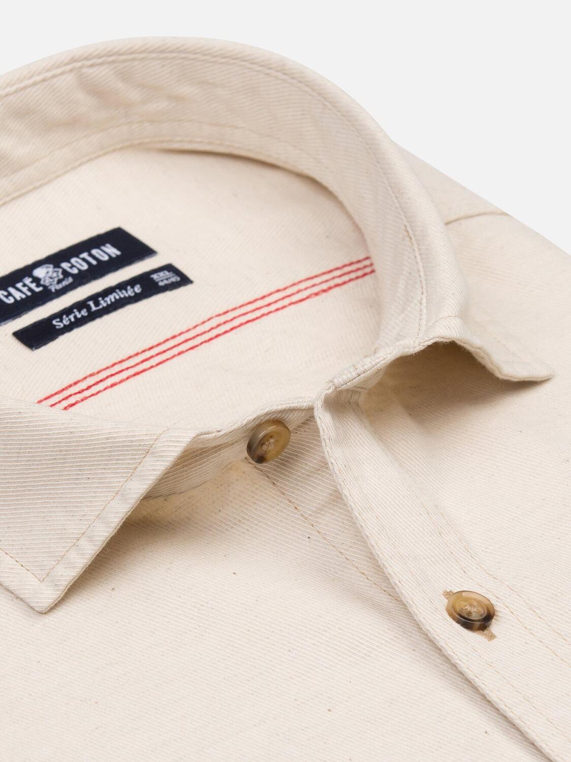 Niolax Slim Fit Hemd ecru