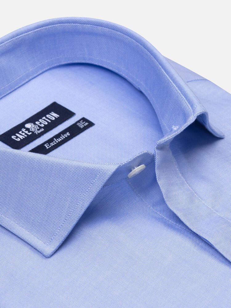 Sky oxford shirt - Hidden Placket