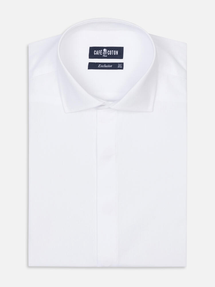 White poplin shirt - Hidden Placket