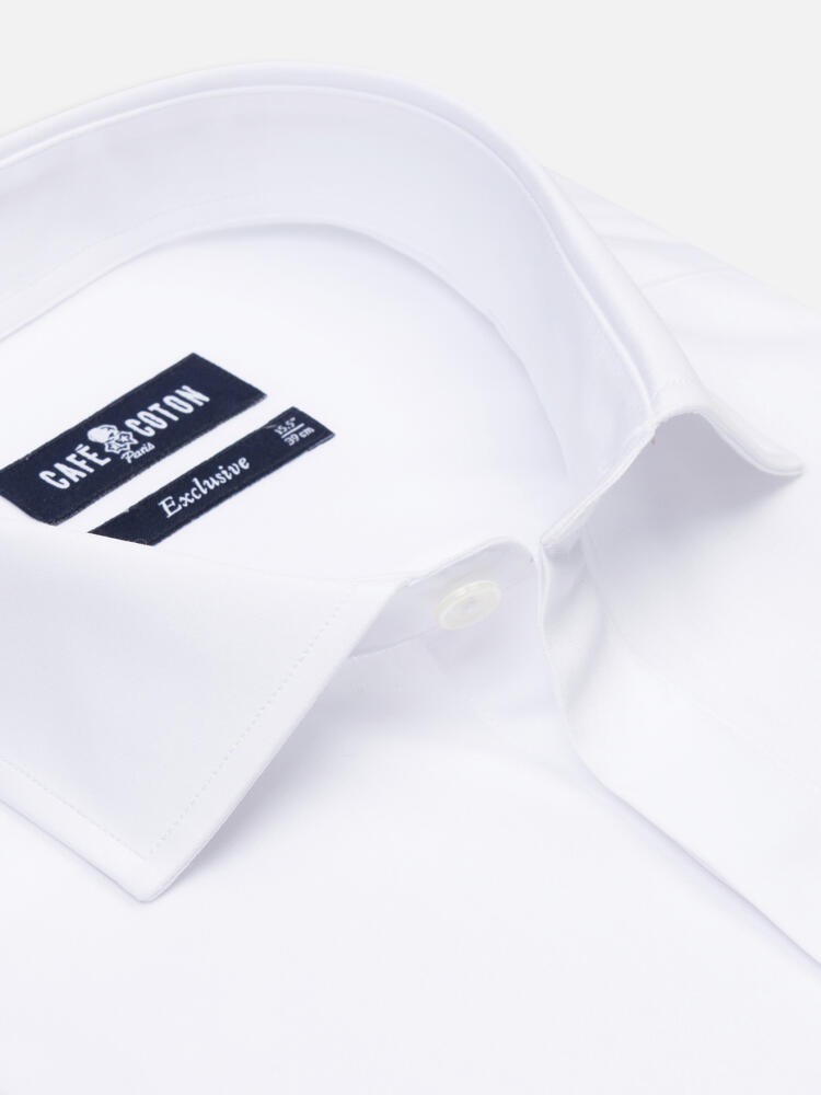 White poplin shirt - Hidden Placket