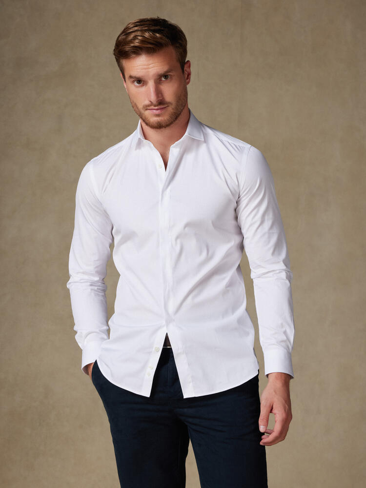 White poplin shirt - Hidden Placket