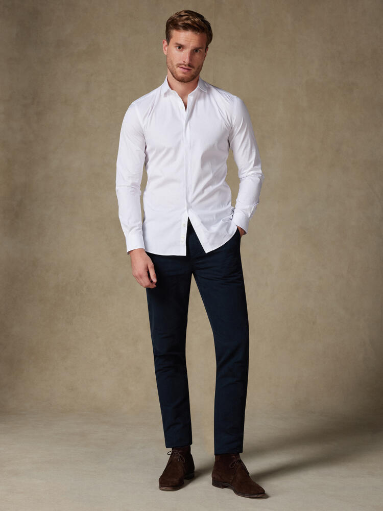 White poplin shirt - Hidden Placket