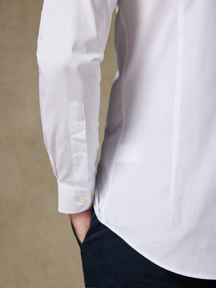 White poplin shirt - Hidden Placket