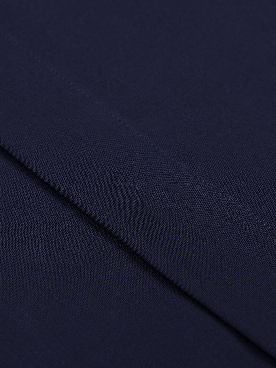 Poplin slim fit shirt with hidden throat - Navy