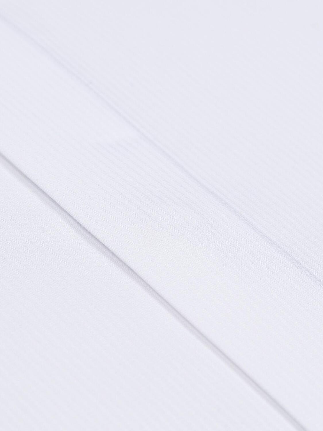 Chemise cintrée en piqué blanc - Gorge cachée