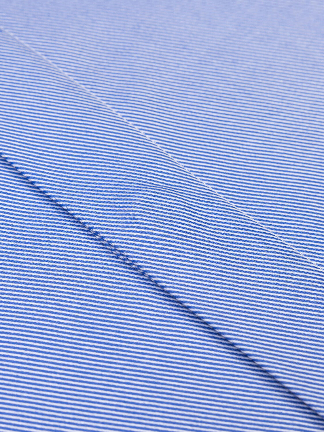 Blaues Twill-Hemd - Verdeckter Knopfleiste