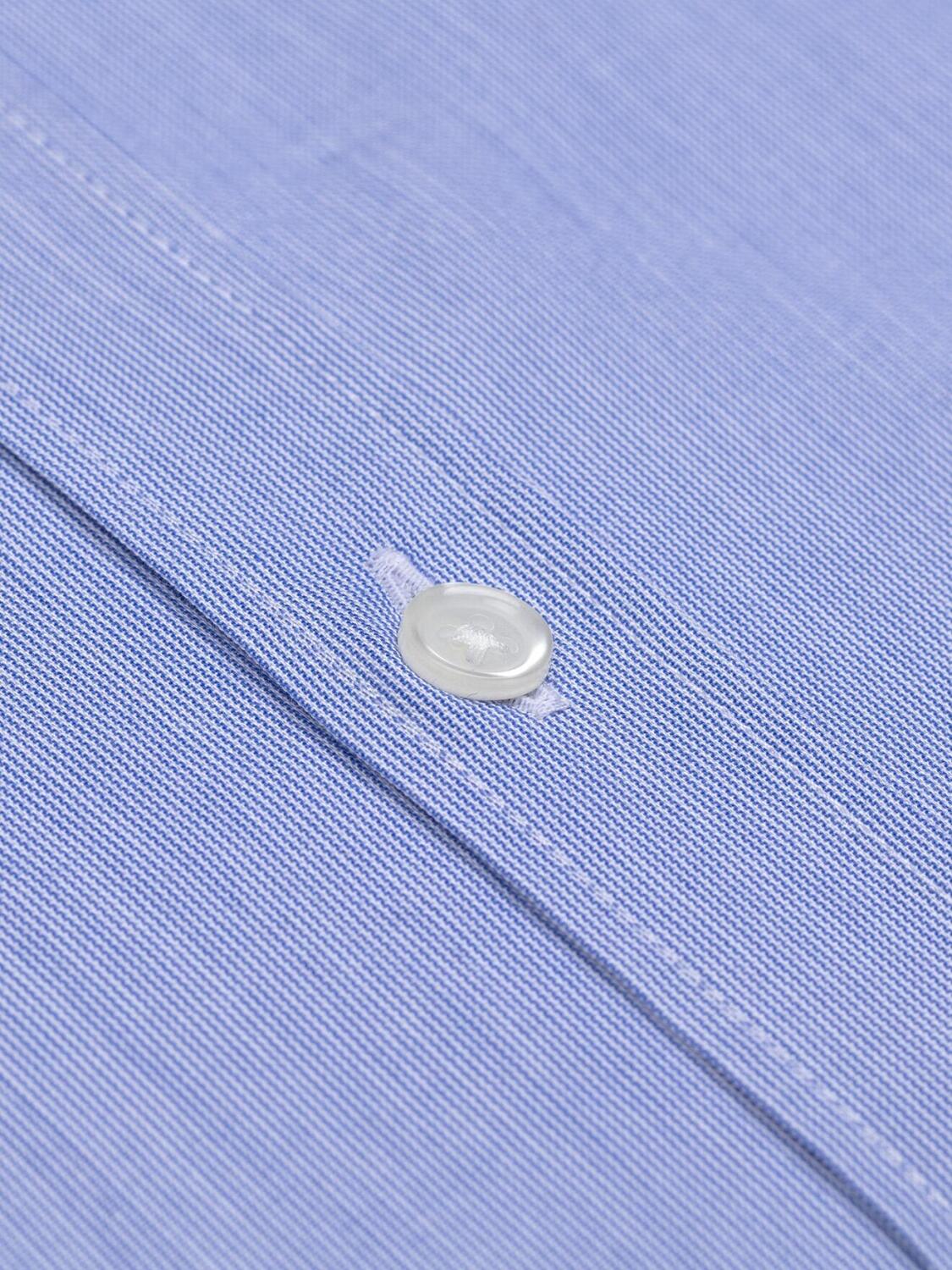 Chemise col mao en mille raies bleue - Série Limitée