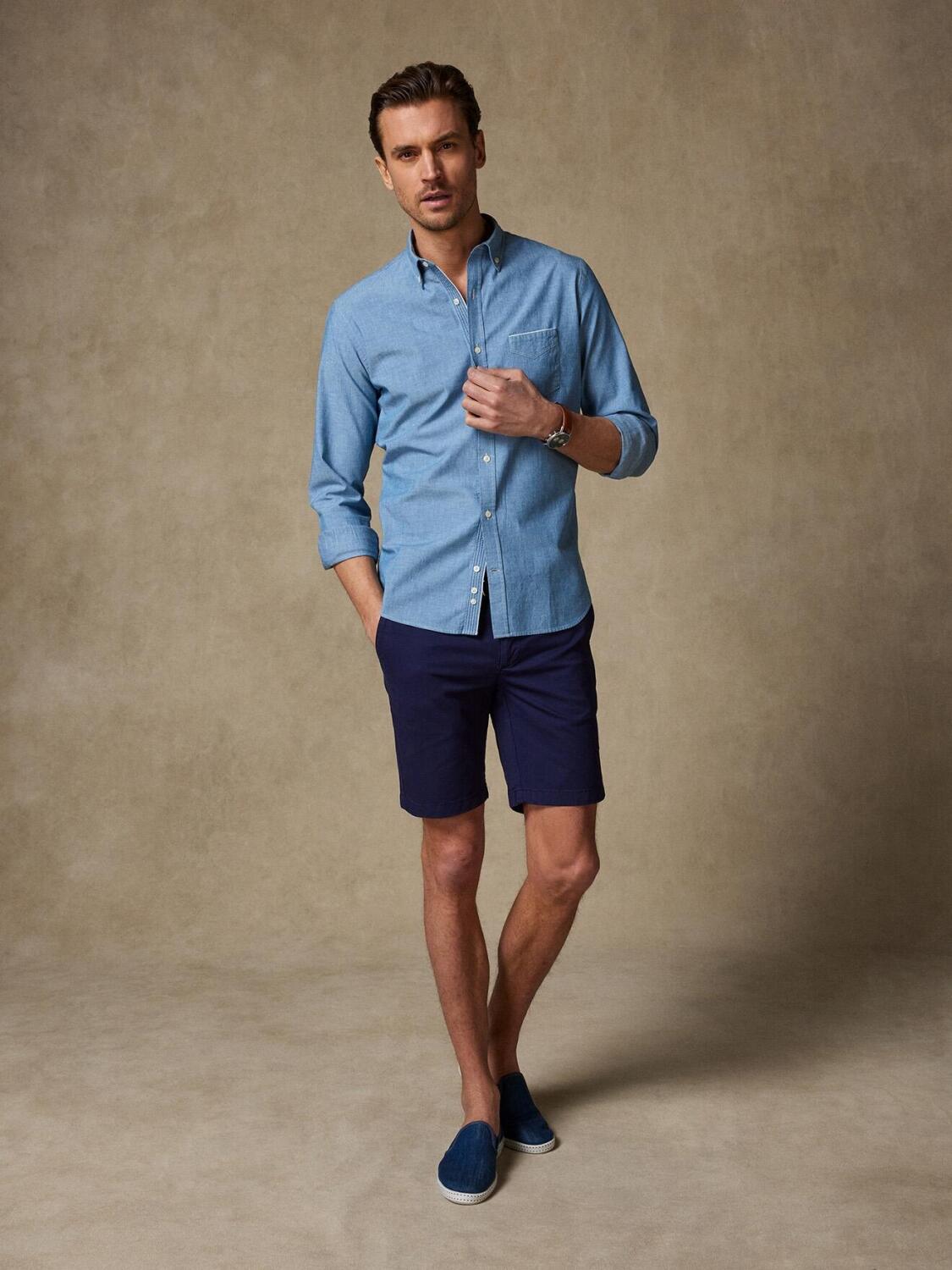 Chemise col boutonné en chambray - Série Limitée