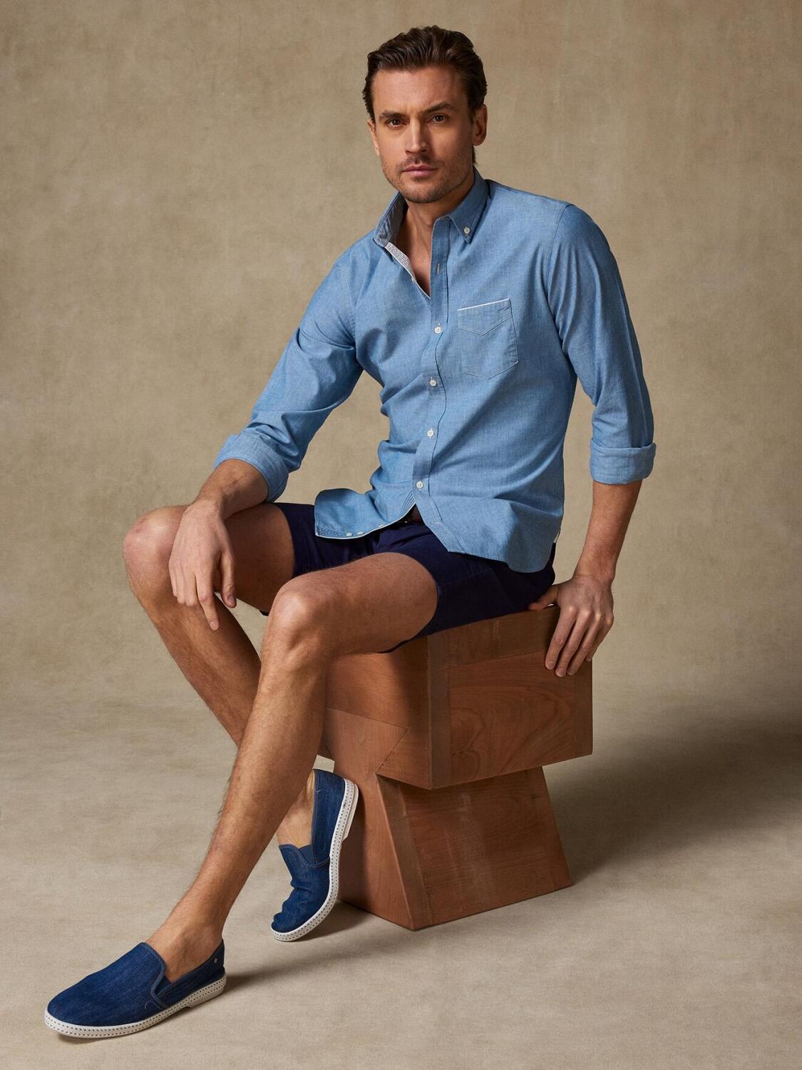 Chemise col boutonné en chambray - Série Limitée