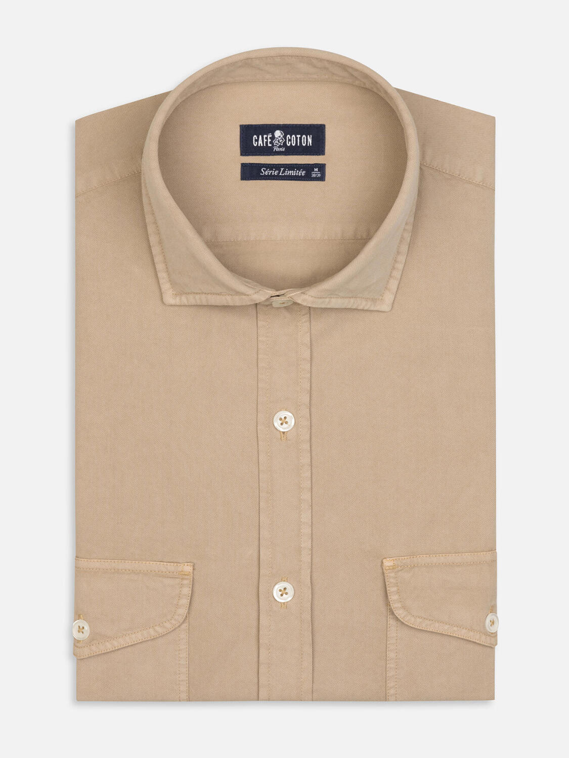 Camicia Scali in gabardine sabbia - Edizione limitata