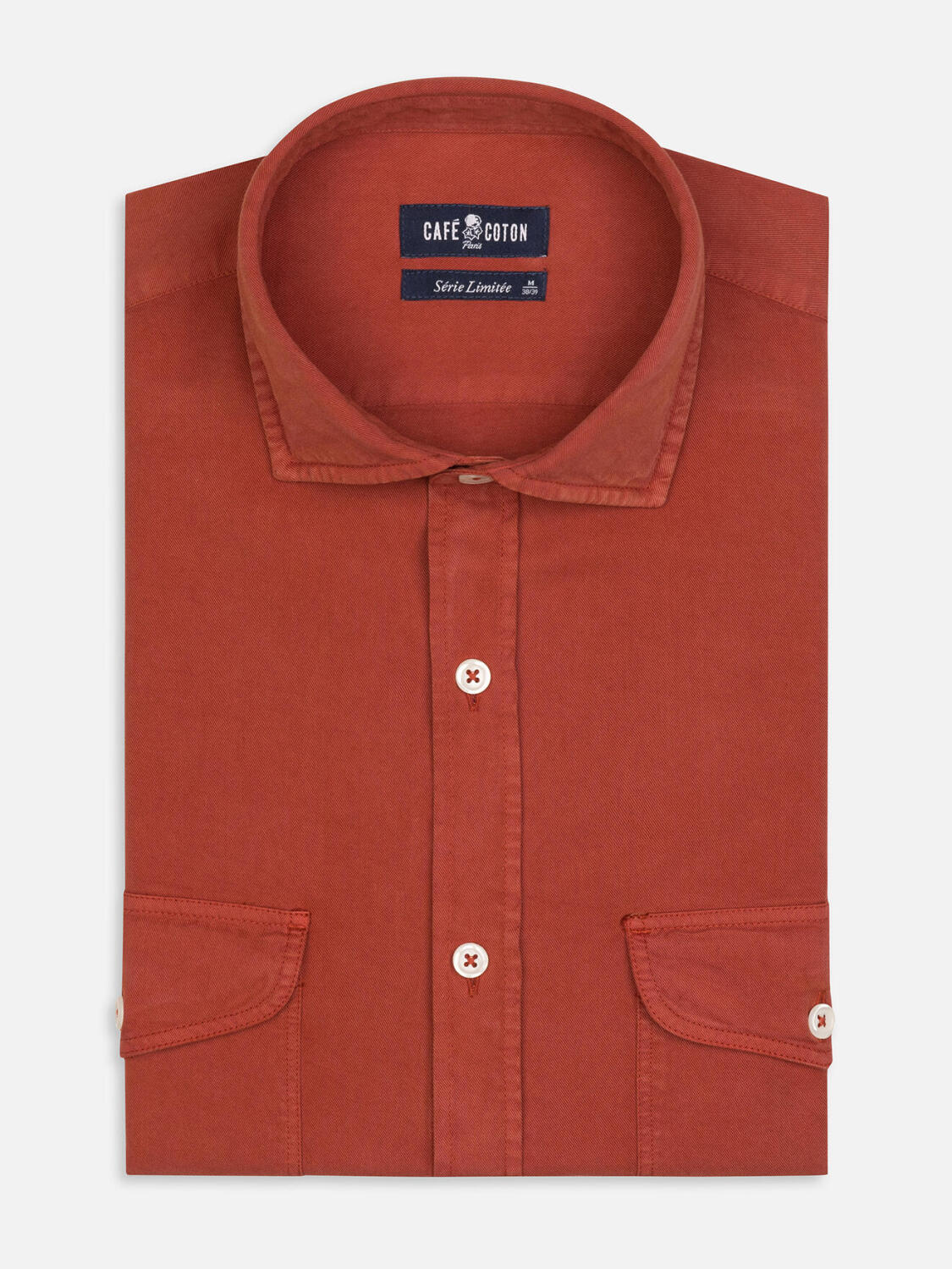 Scali terracotta gabardine shirt - Beperkte editie