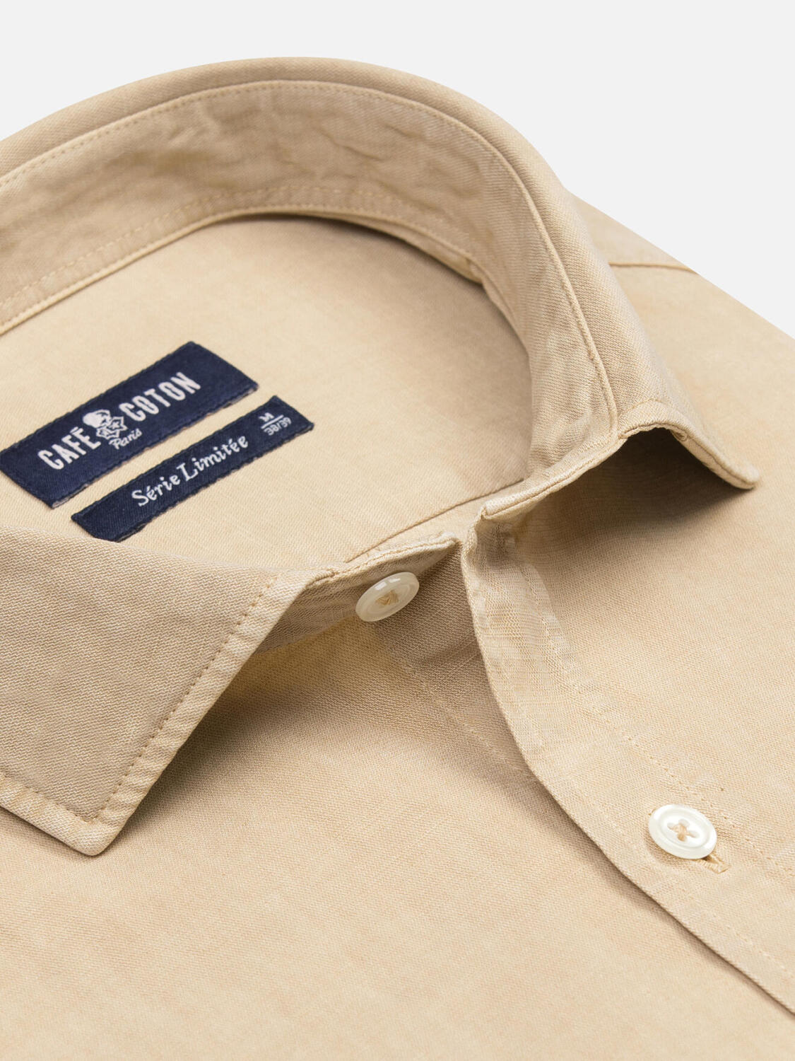 Garry-Hemd aus Baumwolle & Lyocell Havanna