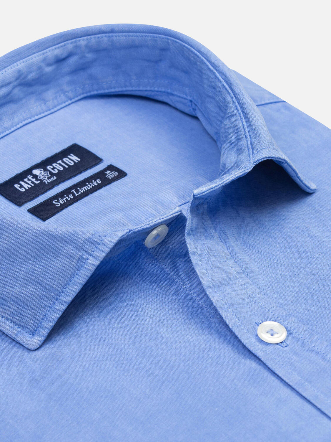 Garry shirt in cotton & lyocell sky