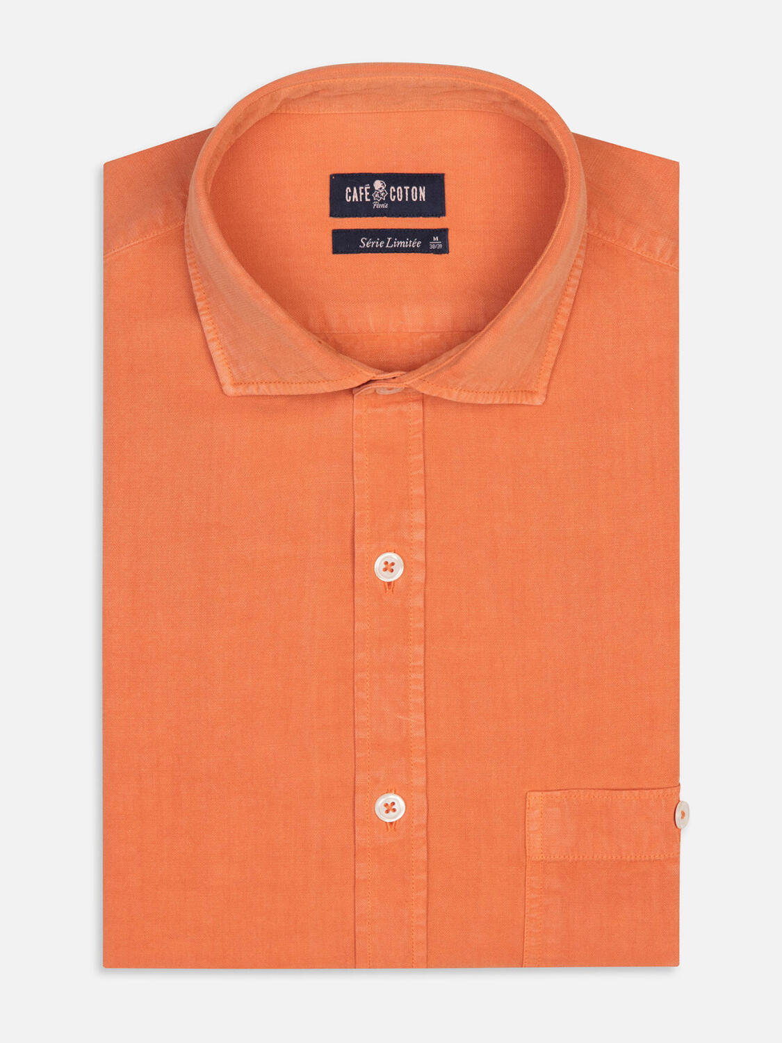 Garry-Hemd aus Baumwoll-Lyocell Orange