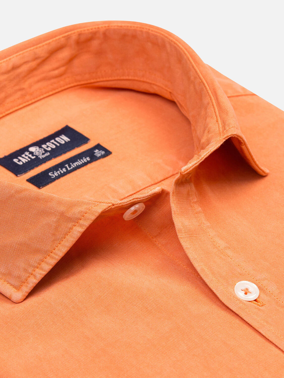 Garry-Hemd aus Baumwoll-Lyocell Orange