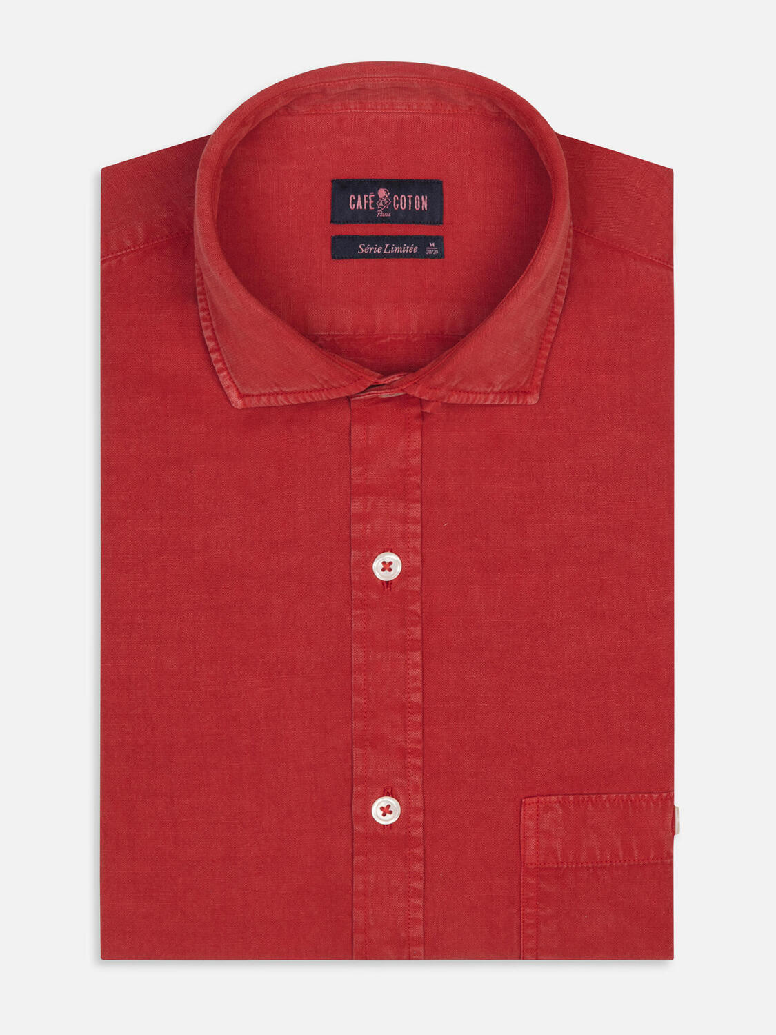 Garry-Hemd aus Baumwolle & Lyocell Rot