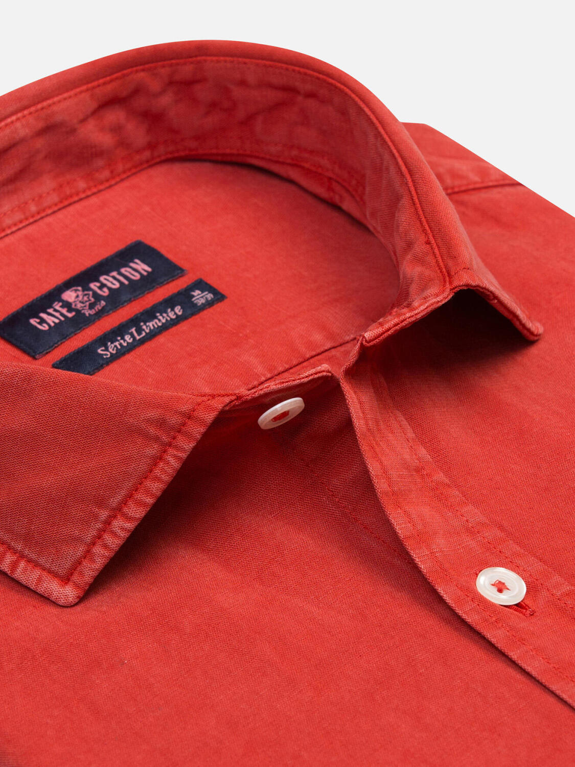 Garry-Hemd aus Baumwolle & Lyocell Rot