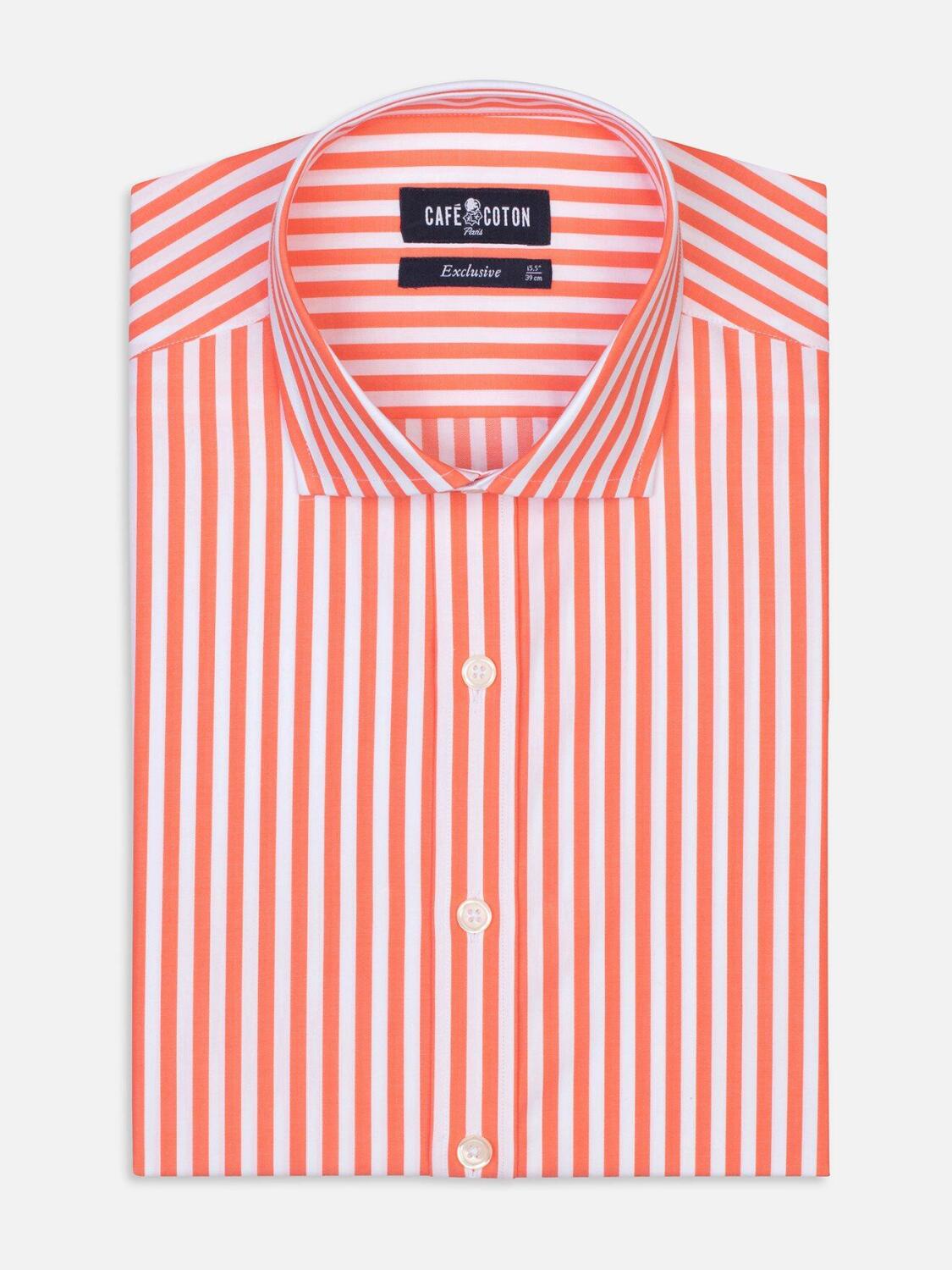 Chemise Alan &agrave; rayures orange