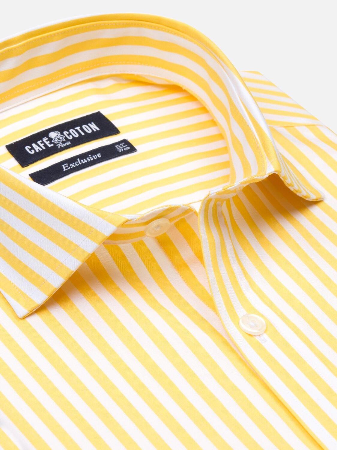 Chemise Alan &agrave; rayures jaunes