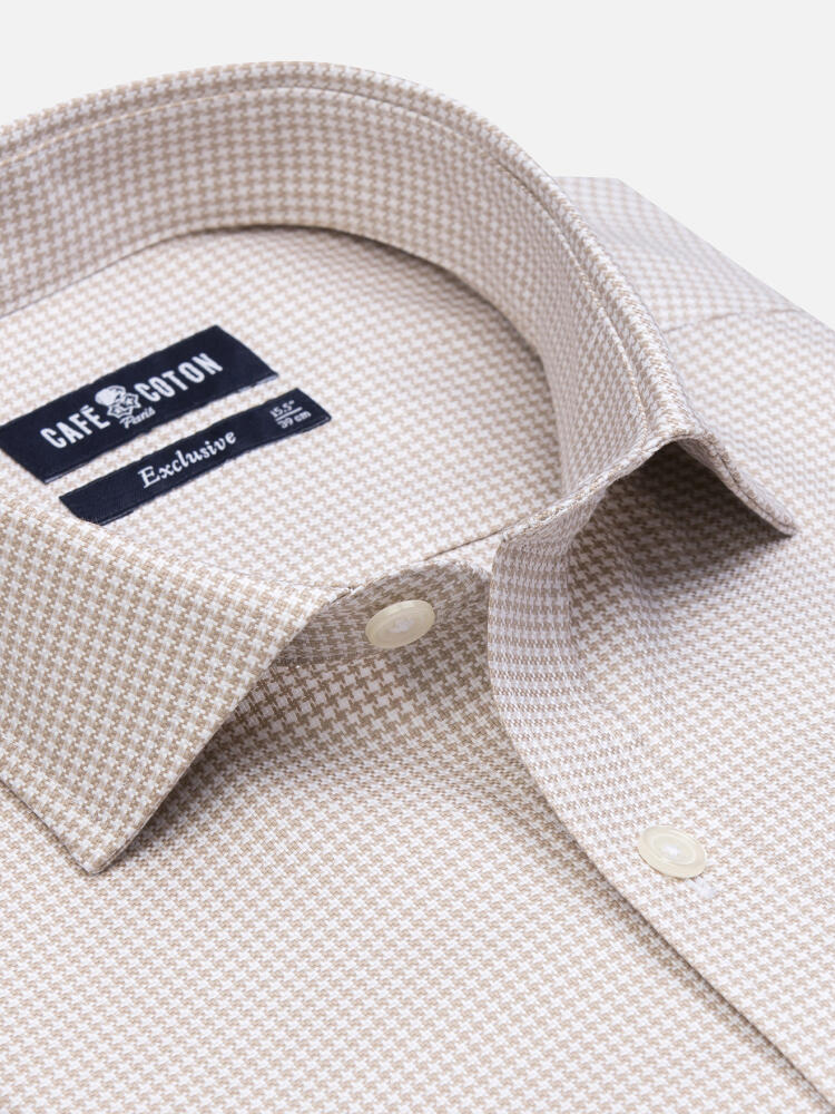 Camicia Alvin in tessuto natté crema