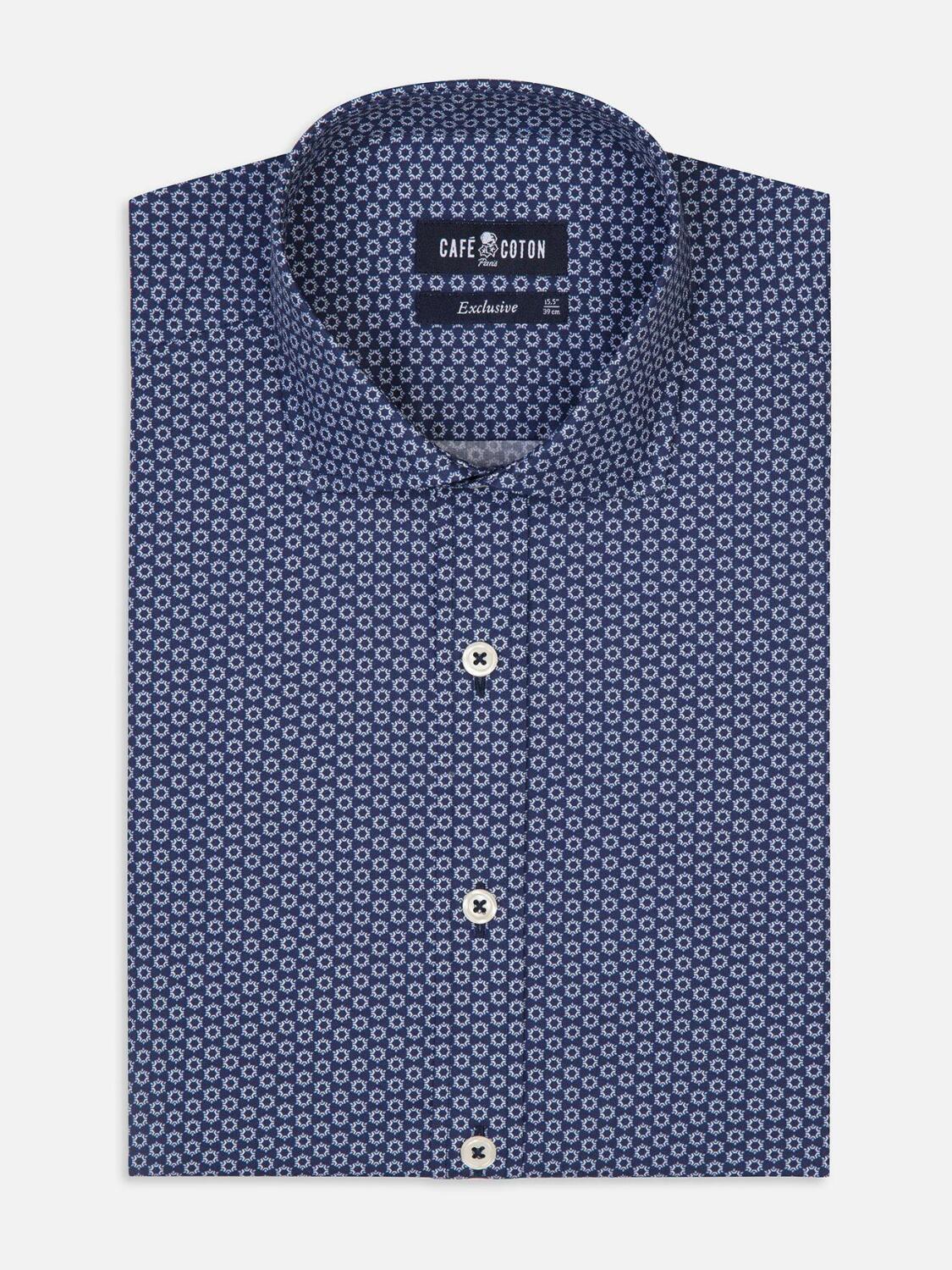 Chemise Alvin marine à motifs imprimés