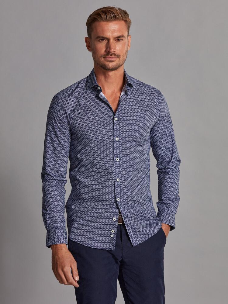 Chemise Alvin marine à motifs imprimés