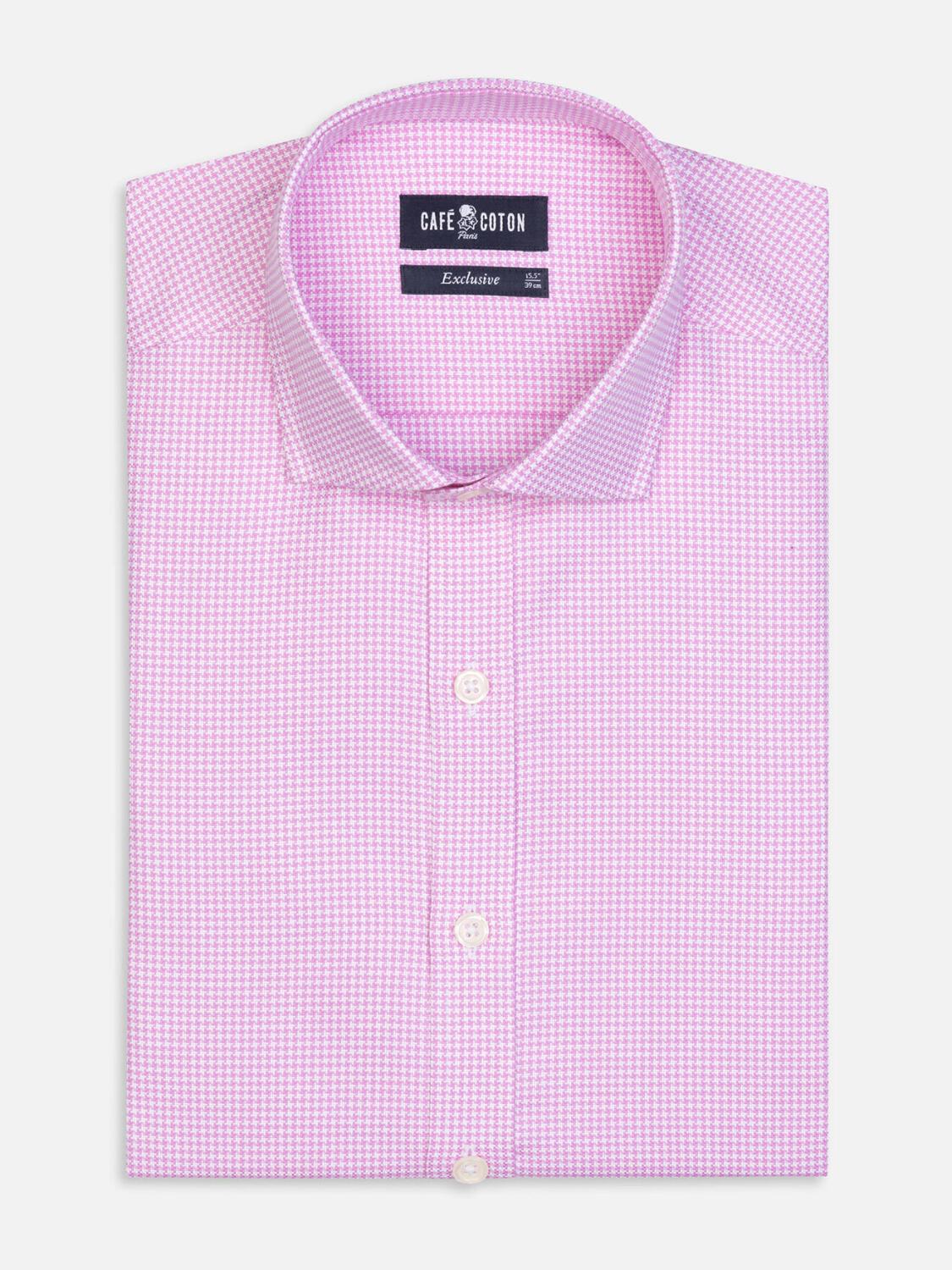 Camicia Alvin in tessuto natt&eacute; rosa