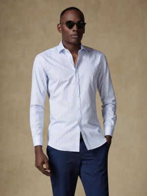 Camicia Andrick righe celesti
