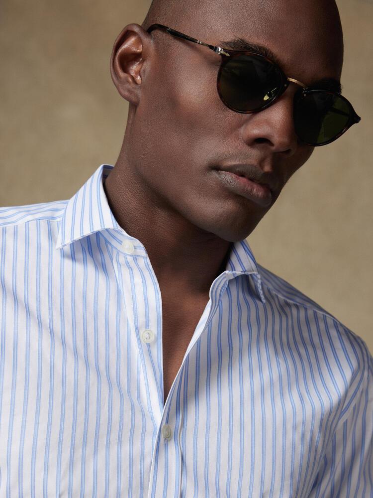 Camicia Andrick righe celesti