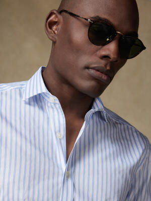 Camicia Andrick righe celesti