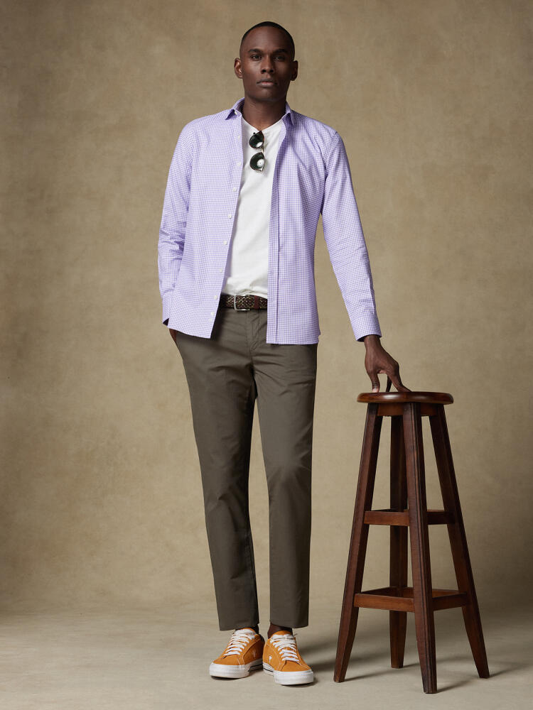 Anthony shirt in lilac gingham