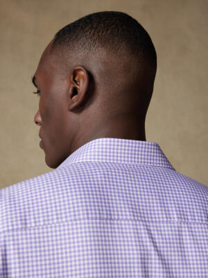 Camicia Anthony percalle viola