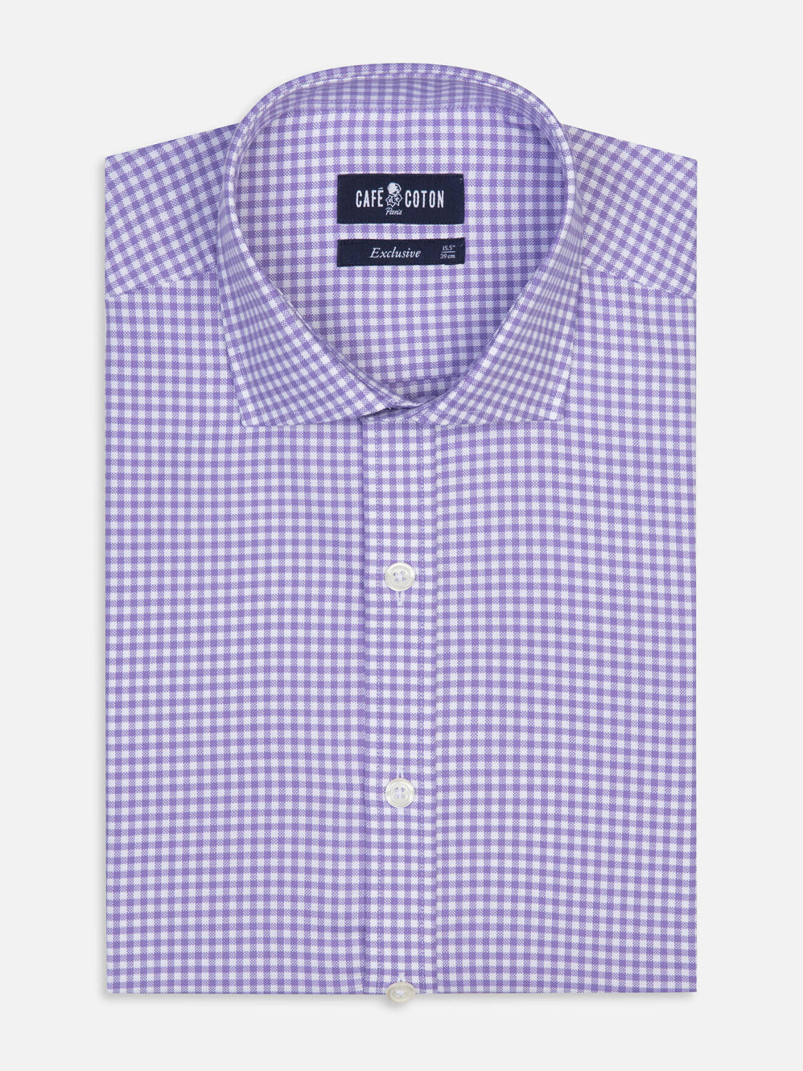 Overhemd Anthony in vichy lila