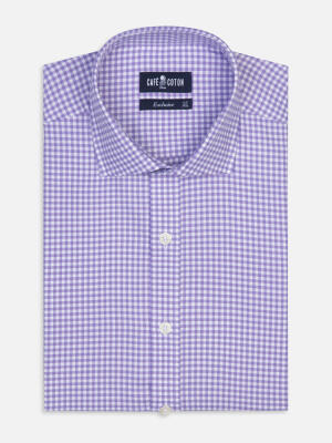 Camicia Anthony percalle viola