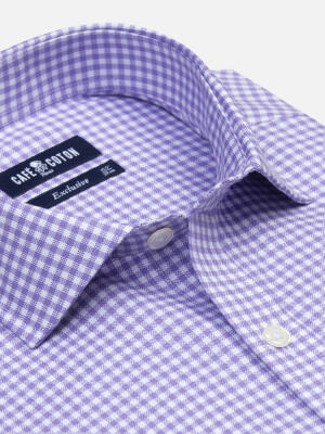 Camicia Anthony percalle viola
