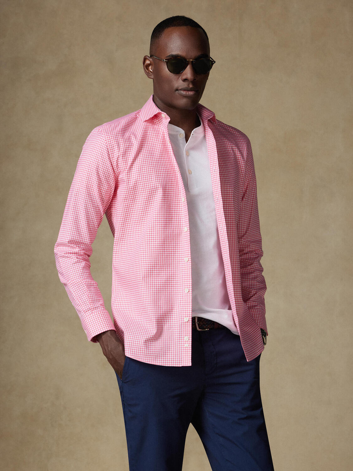 Anthony shirt in fuchsia gingham