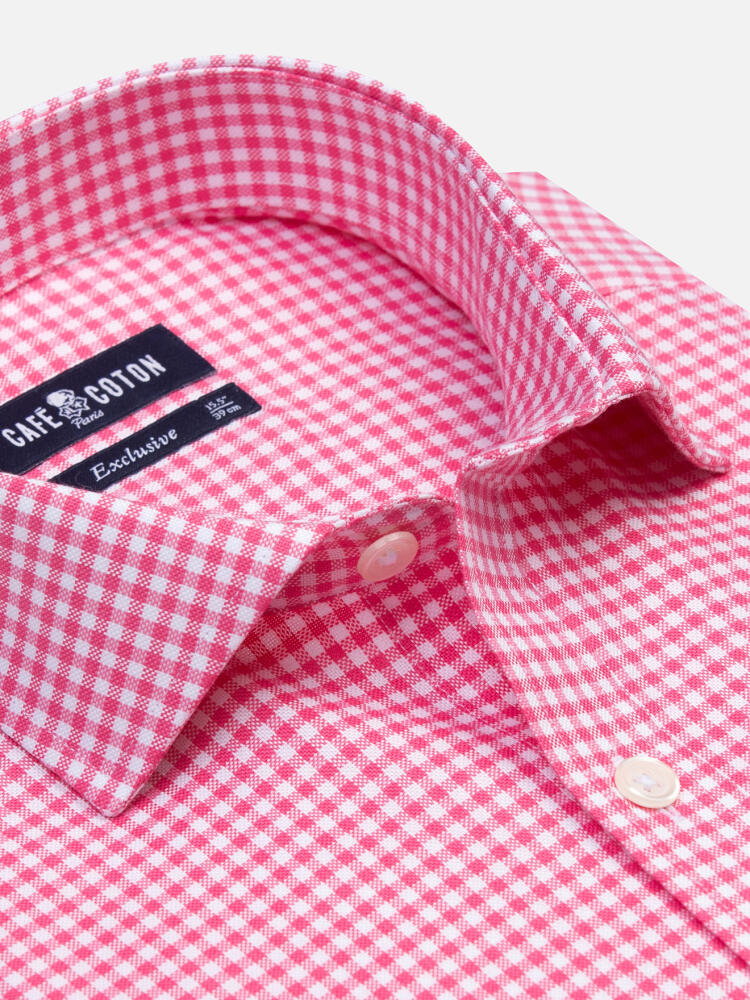 Anthony Hemd in fuchsia Vichy