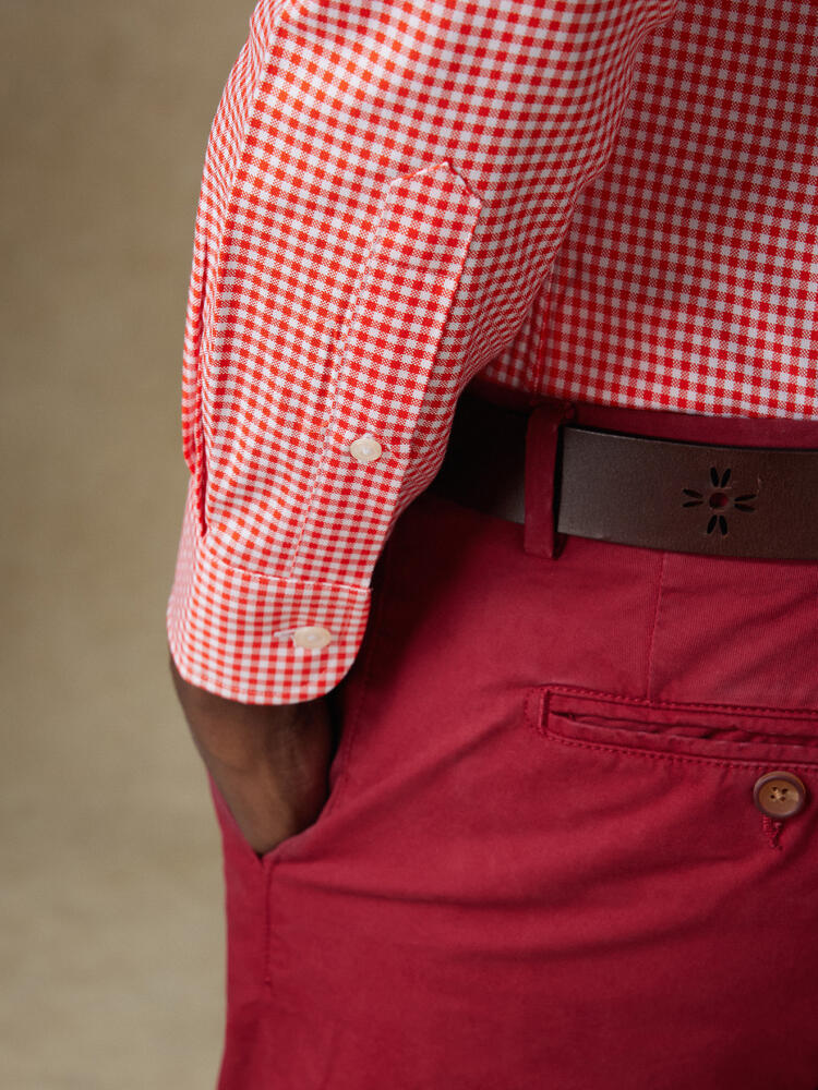 Camicia Anthony percalle arancio
