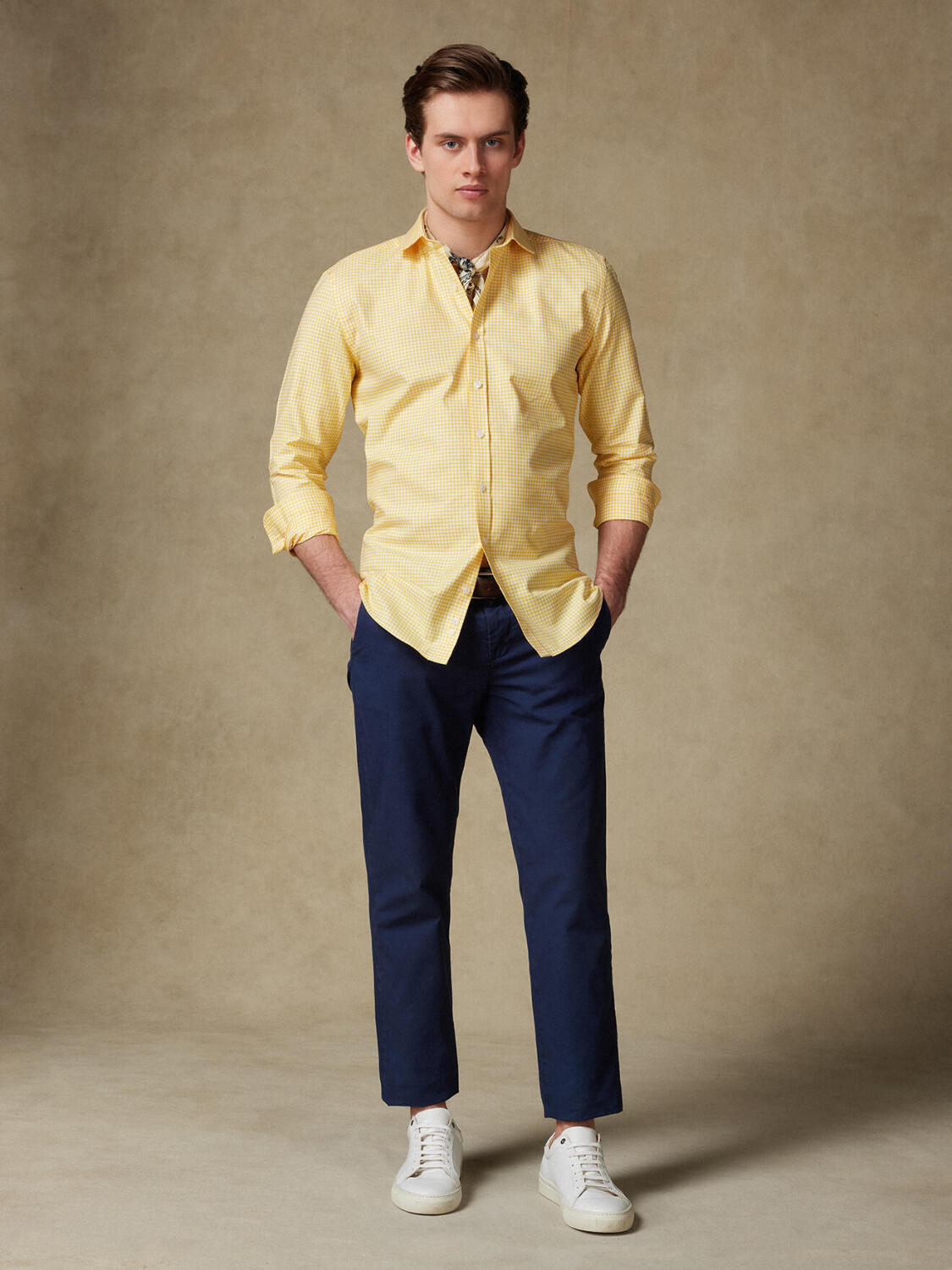 Anthony Hemd in gelb Vichy