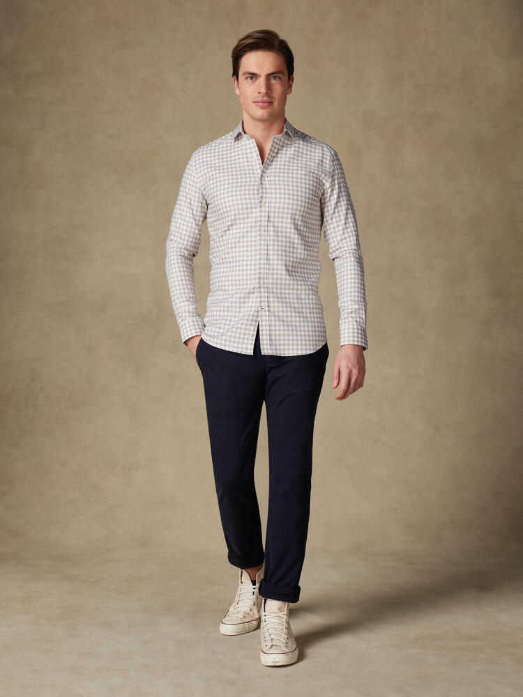 Camisa Ash de cuadros crema