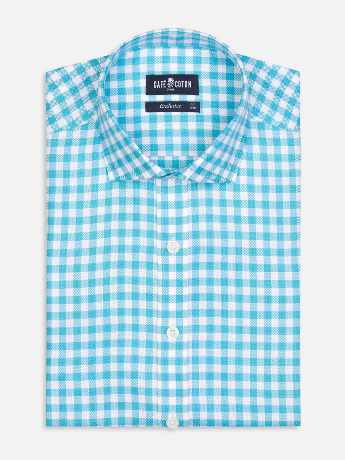 Camicia Ash a quadri turchese