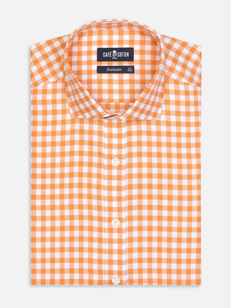 Camisa Ash de cuadros naranja