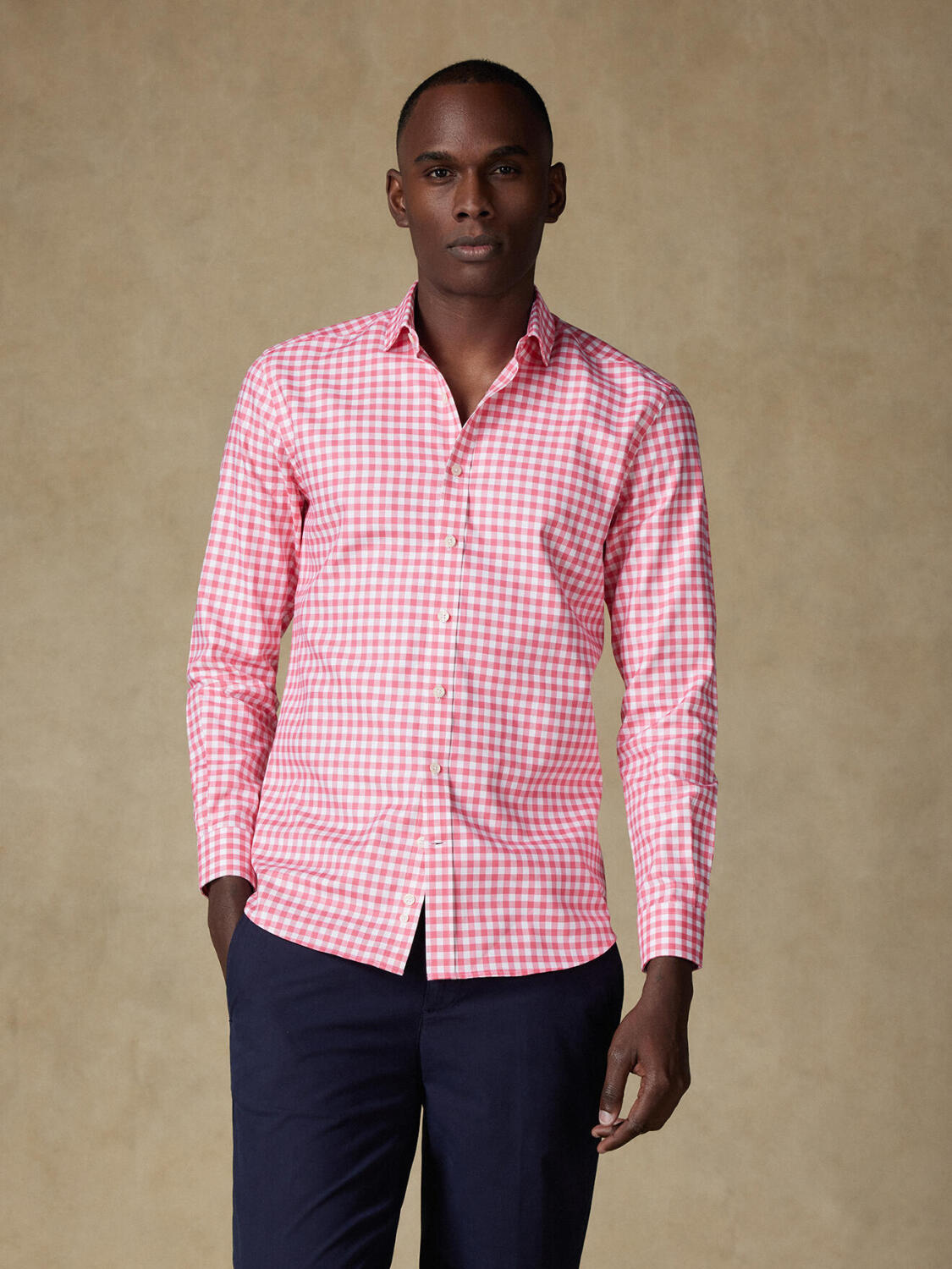 Camicia Ash a quadri rosa fucsia