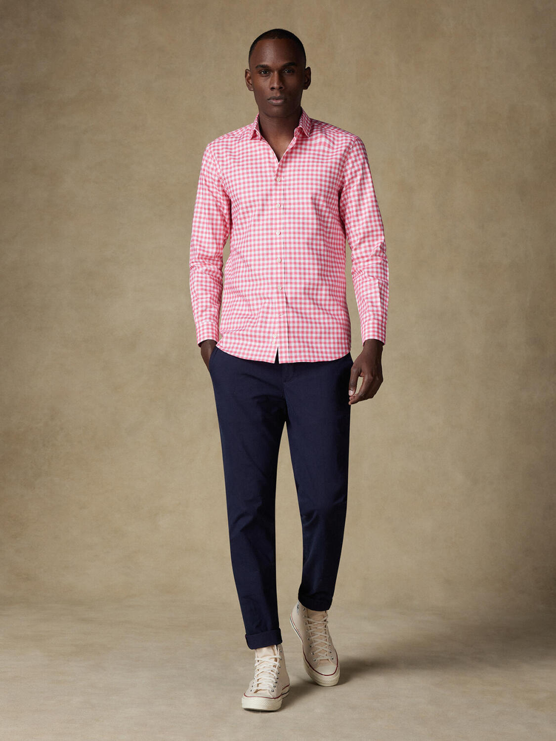 Camicia Ash a quadri rosa fucsia