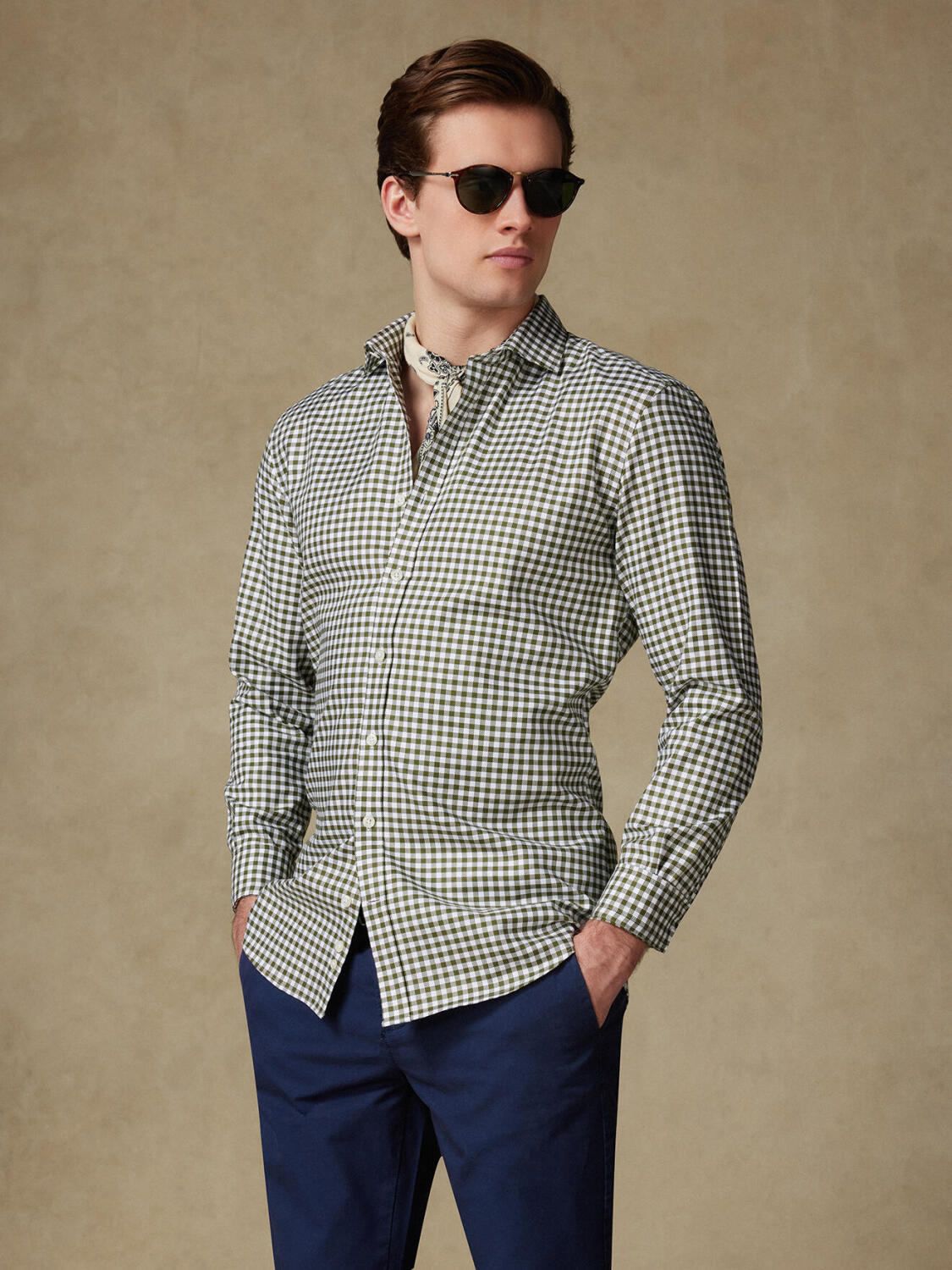 Chemise Ash à carreaux kaki