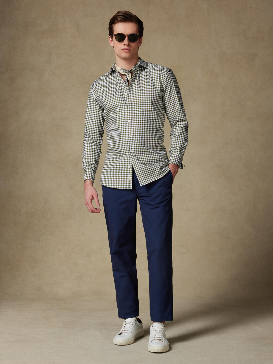 Chemise Ash à carreaux kaki