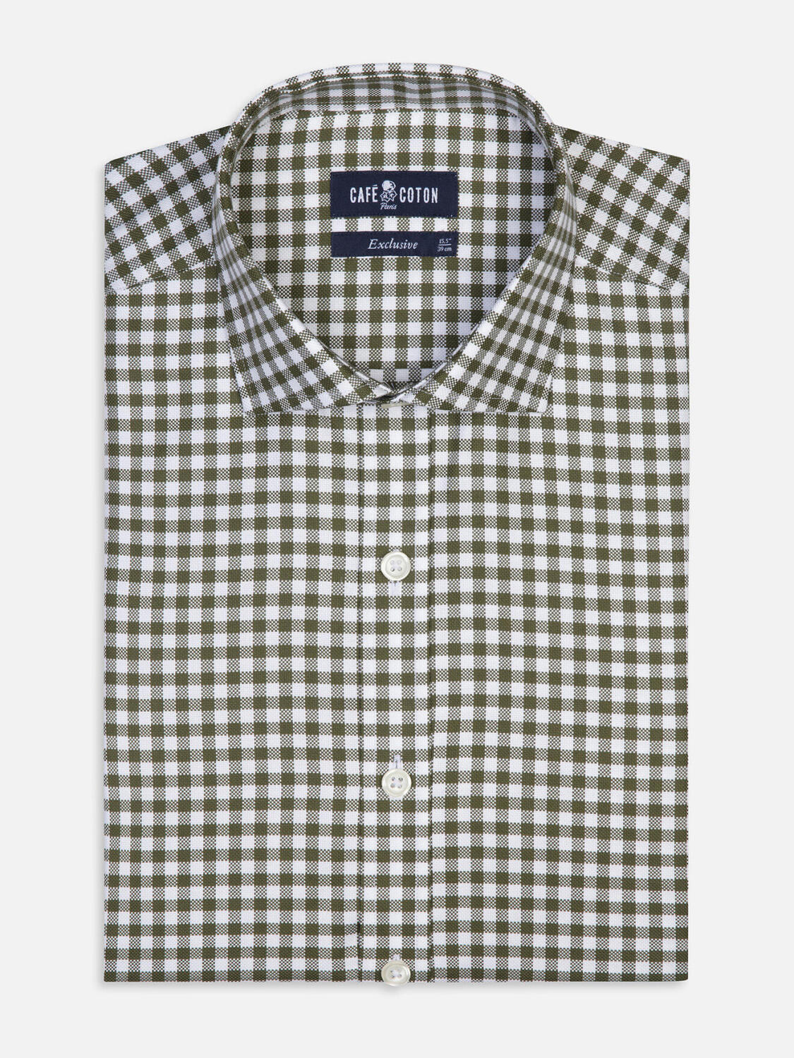 Chemise Ash à carreaux kaki