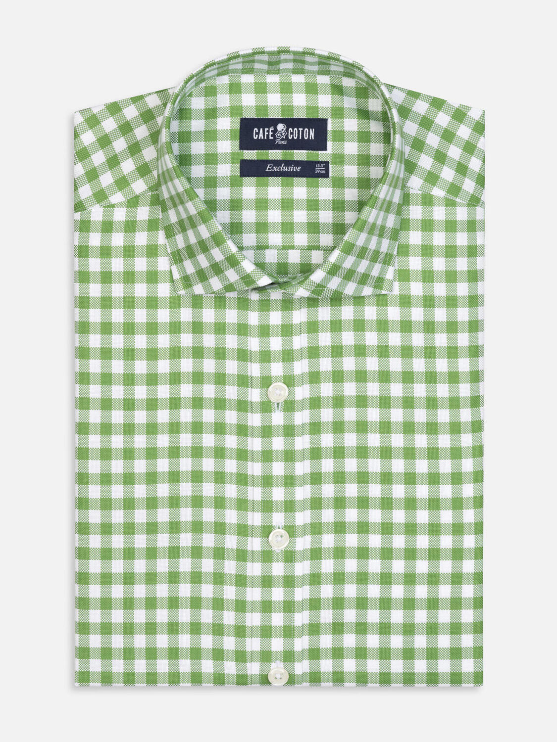 Camicia Ash a quadri verde cenere